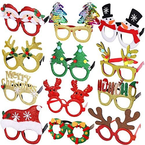 12 Lentes De Fiesta Navidad Regalos Festejo Marco De Gafas 1
