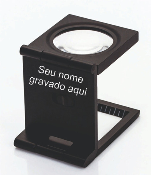 Conta-fios Lupa 10x Metal Com Luz/escala + Seu Nome Gravado 1