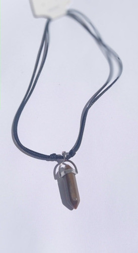 Collar Piedra Energética De Obsidiana Negra, Punta Bitermina 1