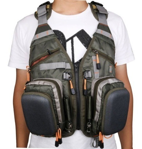 Mochila Estilo Chaleco, Pesca Mochila Ajustable Tamaño De Ma 0