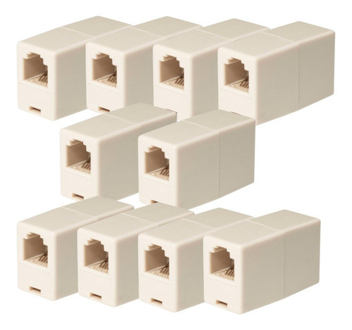 Pack X10 Unión Conector Doble Rj11 - Mas Led Uruguay 0