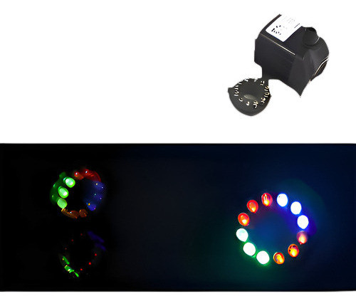 Bomba De Agua Sumergible Fuente Piscina Con 12 Color Luz Led 1