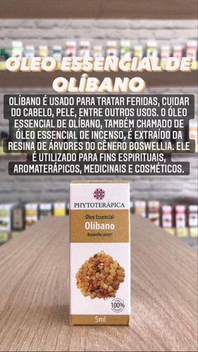 Óleo Essencial De Olíbano 5ml - 100% Puro - Rhr 1