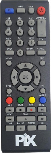 Controle Remoto Conversor Receptor Tv Digital Pix * 4g Max 0