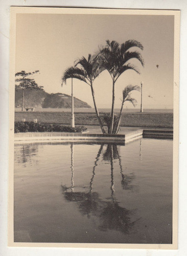 1949 Brasil Fotografia Real Vista Porto Do Santos Vintage 0