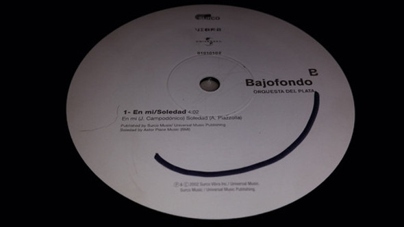 Bajofondo Tango Los Tangueros En Mi Soledad Vinilo Maxi 2002 1