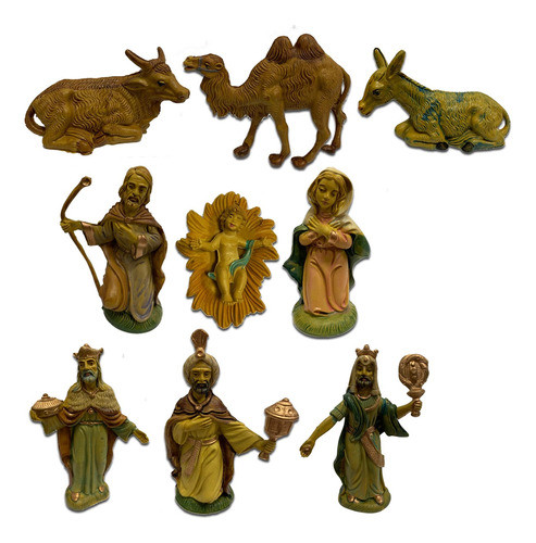 Figuras De Pesebre Medianas Polirresina X3 Pettish Online 0