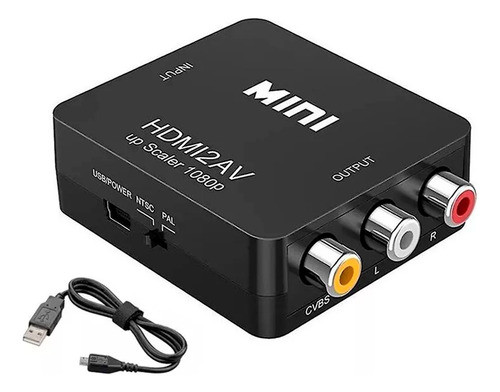 Adaptador Convertidor Hdmi - Rca Av Audio Video Conversor Tv 0