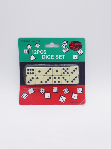 Conjunto Dados 18mm Branco Jogos Lacrado  12 Unidades 0