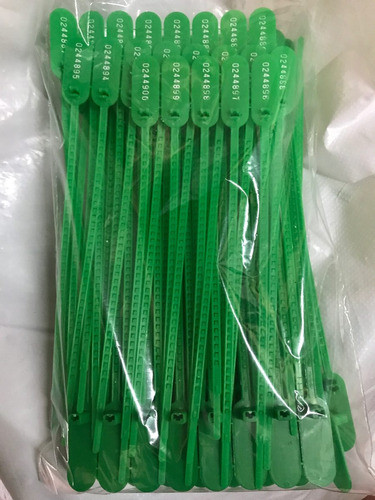 Lacres De Segurança Escadinha 23cm Verde 0