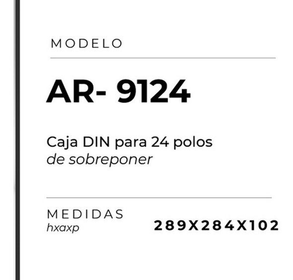 Gabinete Tablero Caja Din Termica 24 Polo Exterior Variplast 1