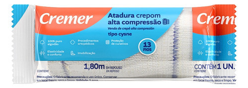 Atadura De Crepom 30x1,80 Mt 09f C/1 Unidade - Cremer 0