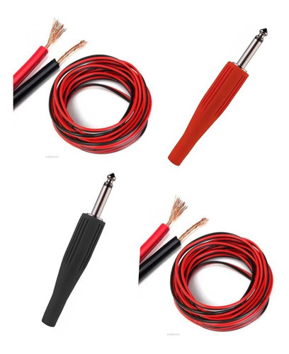 Pack 2 Conectores Plug Con 5 Metros Cable Bafle C/u 0