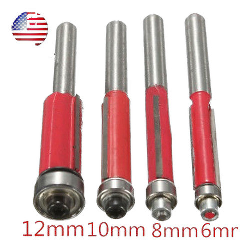 4pcs(6,8,10.12mm) Con Puntas De Carburo Broca De Recorte Al 0