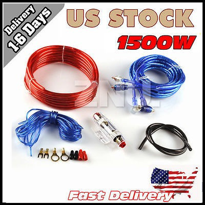 8ga Ruse Car Audio Subwoofer Sub Amplificador Amp Cableado D 1