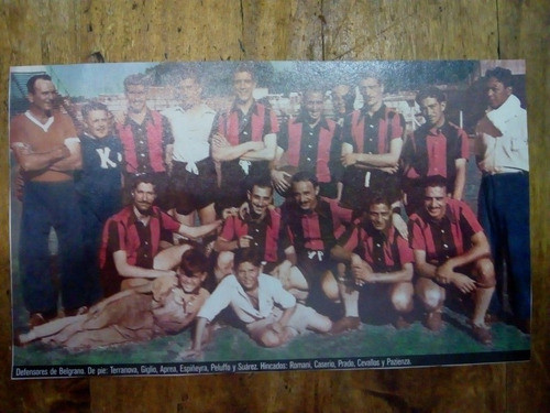 Recorte Defensores De Belgrano Año 1944 Primera B 0