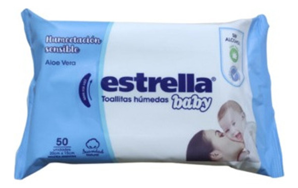 Toallitas Humedas Estrella Baby Sensible X 50u - Pack Por 2 1 Toallitas Humedas Estrella Baby Sensible X 50u - Pack Por 2 1