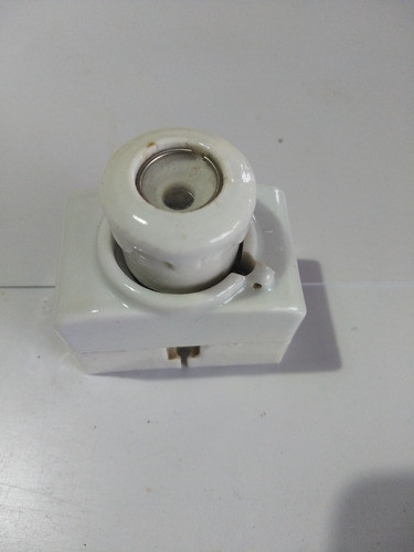 Antigo Fusível Disjuntor Rolha Chave Luz Em Louça 0