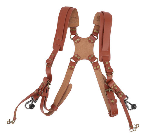Arnês De Couro De Ombro Duplo, Alça De Câmera Confortável 1