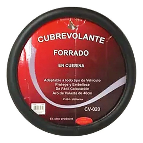 Cubre Volante 40cm Cuero Ecologico Negro Iael - Maranello 1