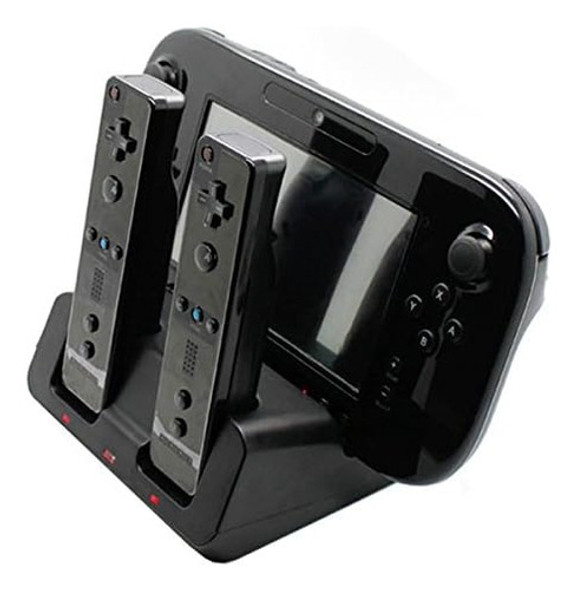 Base De Carga Para Wii U Y Controles Cable Usb, Negro 0