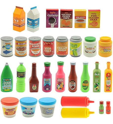 Joyin 30pcs Play Food Grocery Lans, Pretend Play Kitchen Acc 0