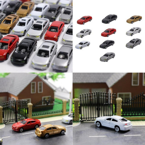 . 10 Peças Modelo De Carro Em Escala Ho 1:87 Paisagem De 1