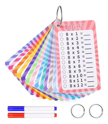 Tarjeta De Multiplicación Con 13 Piezas Para Grados 1-3 0