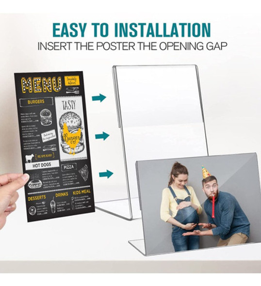 24 Soportes De Acrílico Para Exhibición De Letreros,fotos 1