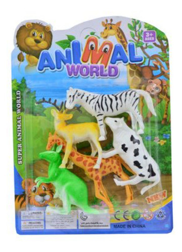 Set De Animales De La Selva 5pzs En Blister 19x26cm - 50368 0