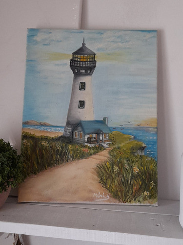 Luz Guía. Óleo Sobre Lienzo.  Paisaje Marino. 0