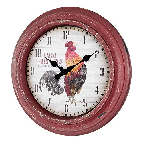 La Crosse Technology 404-3630 Reloj De Pared De Cuarzo Rojo 0