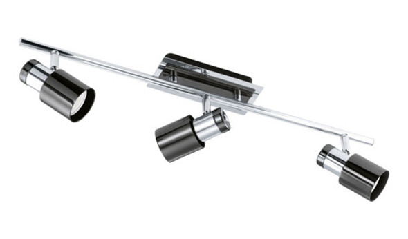 Spot Varal Negro/cromo 3xgu10 Incl 5w Davida 0