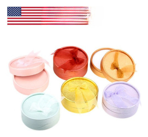 6 X Redondo Grande 8.3cm Joyería Caja Dura Collar Almacenami 0