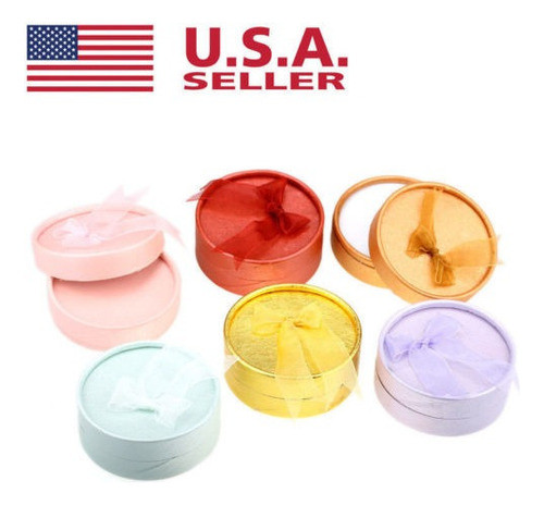 6 X Redondo Grande 8.3cm Joyería Caja Dura Collar Almacenami 1