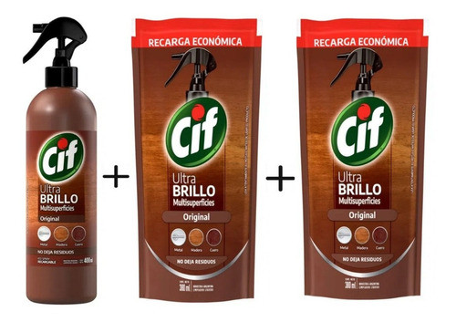 Lustramuebles Cif Ultra Brillo Original Gatillo + Repuestos 0