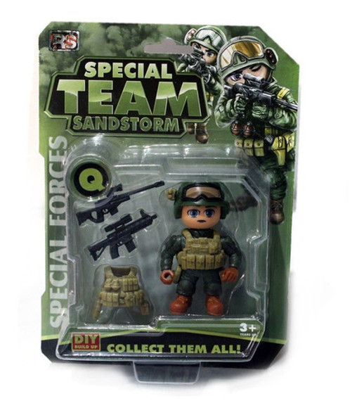 Muñeco Articulado Militar De Ciudad Con Accesorios 0