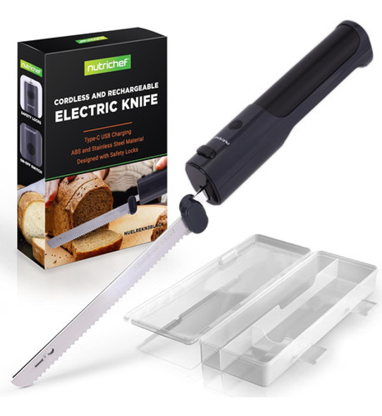 Cuchillo Eléctrico Nutrichef Sin Cables, Corta Pavo Y Carnes 0