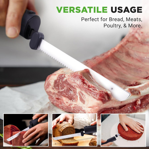 Cuchillo Eléctrico Nutrichef Sin Cables, Corta Pavo Y Carnes 1