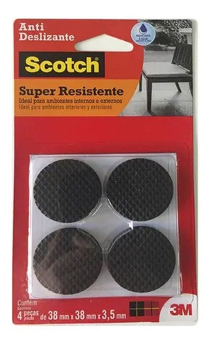 Protetor Cadeira Mesa Piso - Com 4 Unidades - Scotch 3m 0