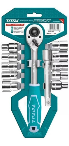 Juego De 12 Piezas De Dados Encastre 1/2'' Total Tht141121 0