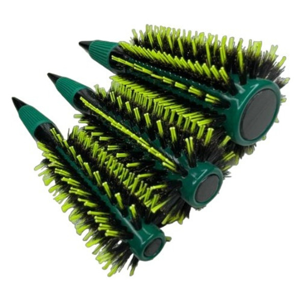 Kit 3 Escovas Javali Com Cerdas Verde Escura Tam 10/14/16 1