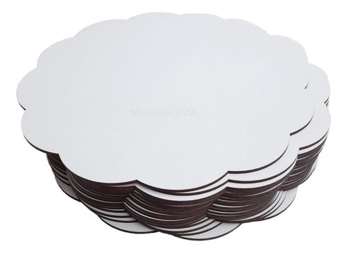 20 Bases Para Torta Forma De Flor 35cm Bandeja Fibroblus 0