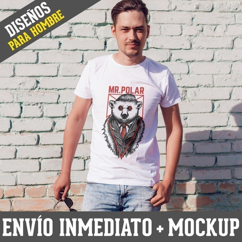 Diseños Plantillas Remeras Hombre Sublimación M25 + Mockups 1