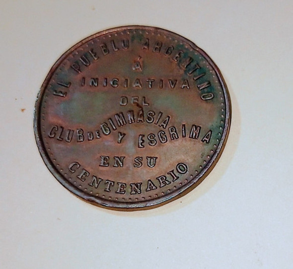 Medalla  Argentina Gral  Lavalle 1797-1897 Siglo 19 1