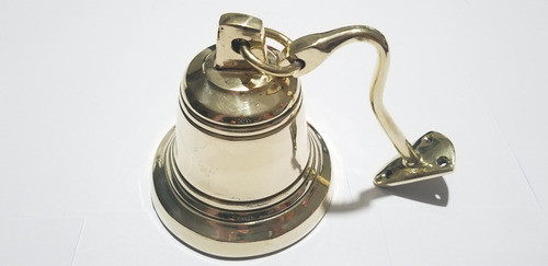 Campana De Colgar N.2 De Bronce Pulido Con Soporte 1