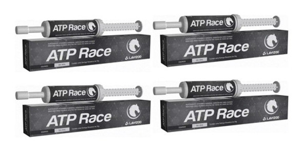 Kit 4un Suplemento Para Cavalos Atletas Atp Race Lavizoo 35g 0