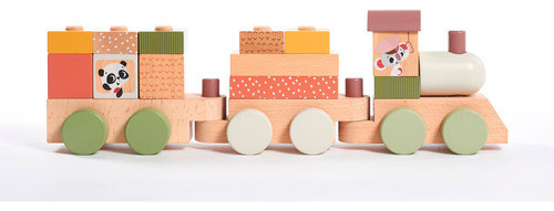 Trenzinho De Madeira Brinquedo De Encaixar Boho Tiny Love 1