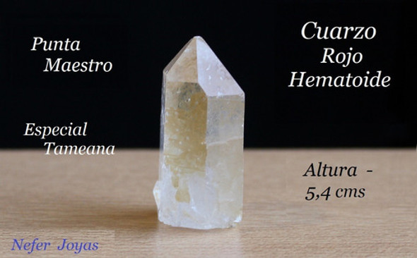 Cuarzo Rojo Hematoide Punta Maestro Base Plana - En Bruto 1
