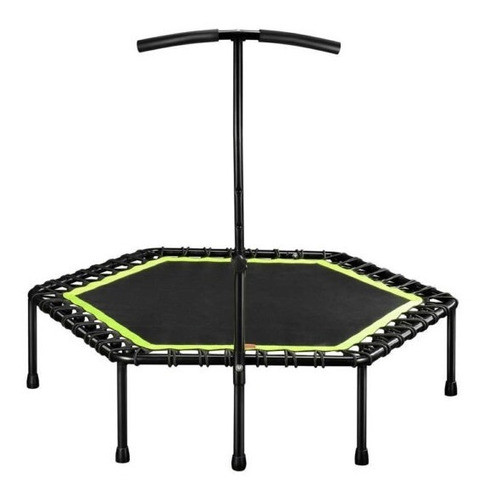 Trampolin Hexagonal Ejercicio Aerobico Con Barra Pasamano 0